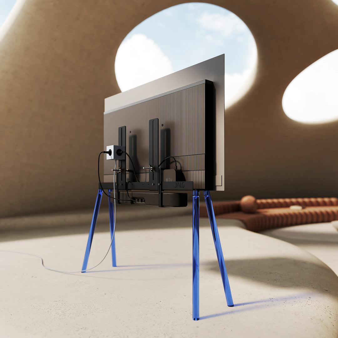 Acrylic Blue tv stand for 42"-55" TV - JALG TV Stands