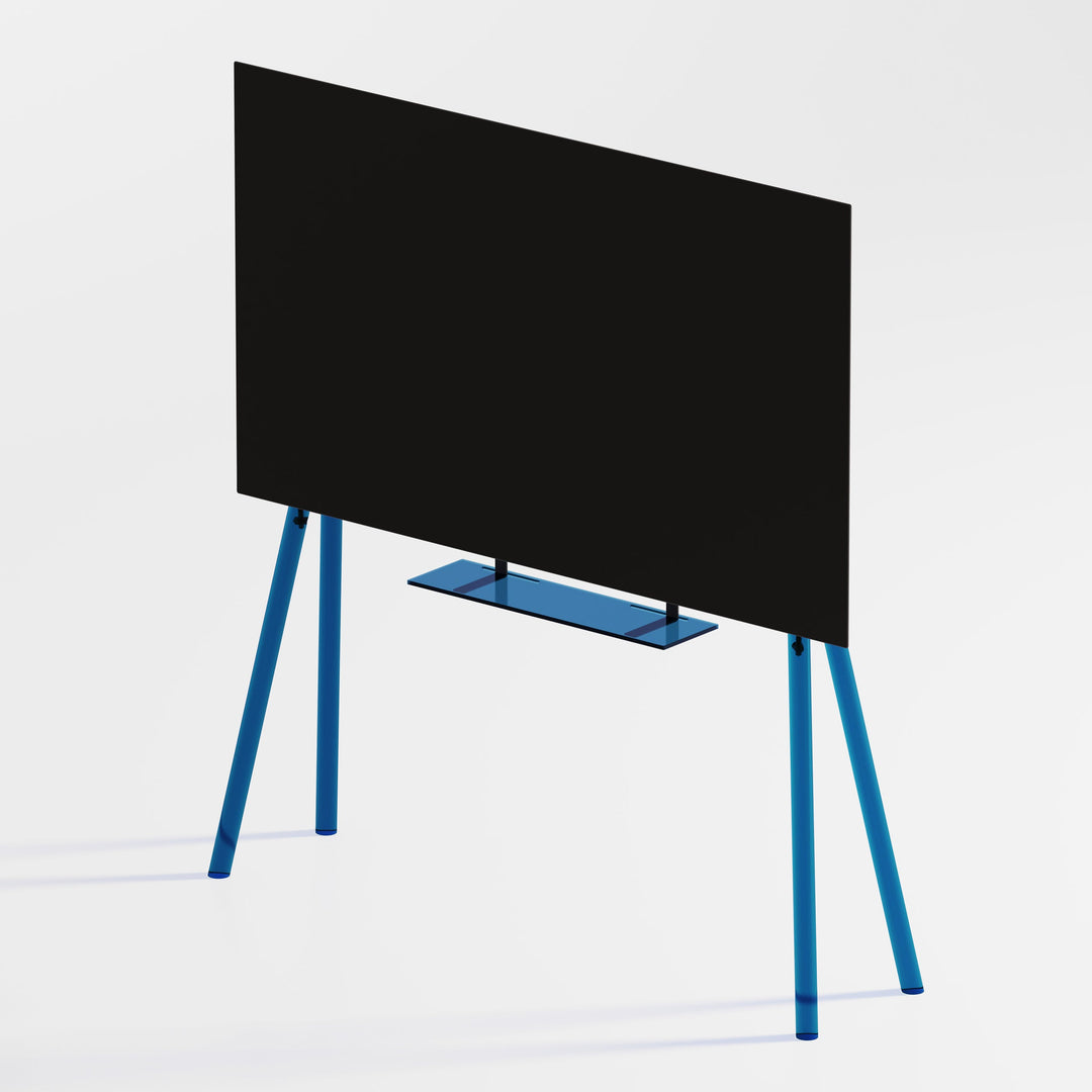 Acrylic Blue tv stand for 42"-55" TV - JALG TV Stands