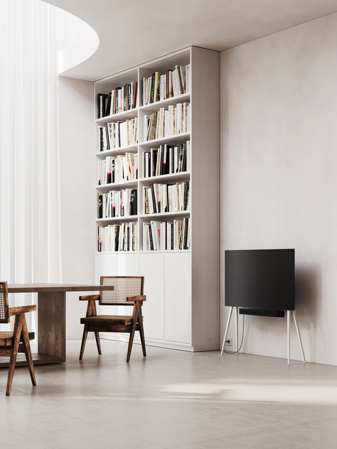 BIRCH / WHITE 42"-55" - JALG TV Stands