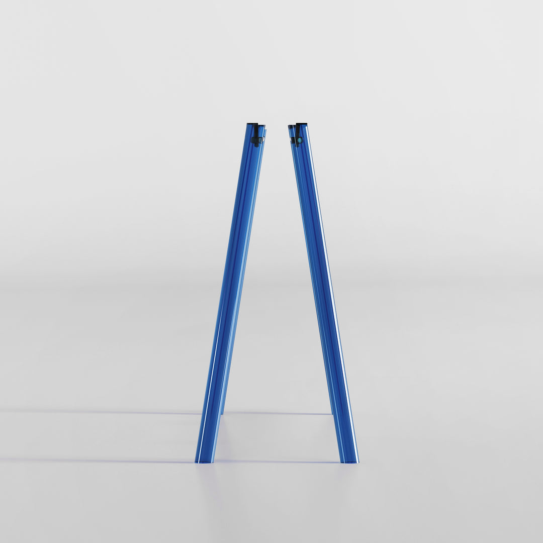 JALG TV Stand Acrylic Blue set of 4 interchangeable legs