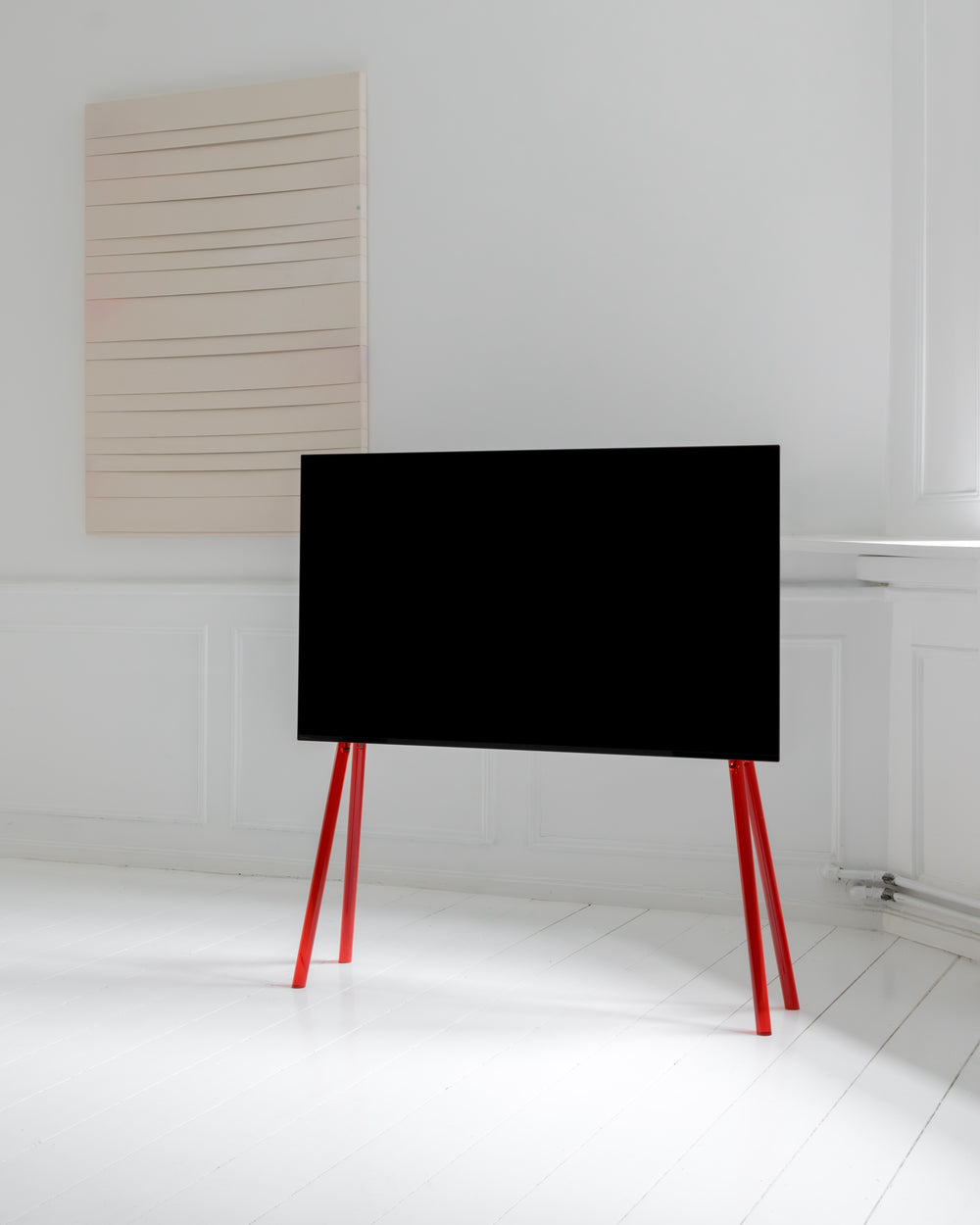 JALG TV Stand Acrylic Red set of 4 interchangeable legs