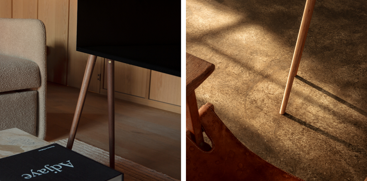JALG TV Stand split screen lifestyle photo, press and media page footer