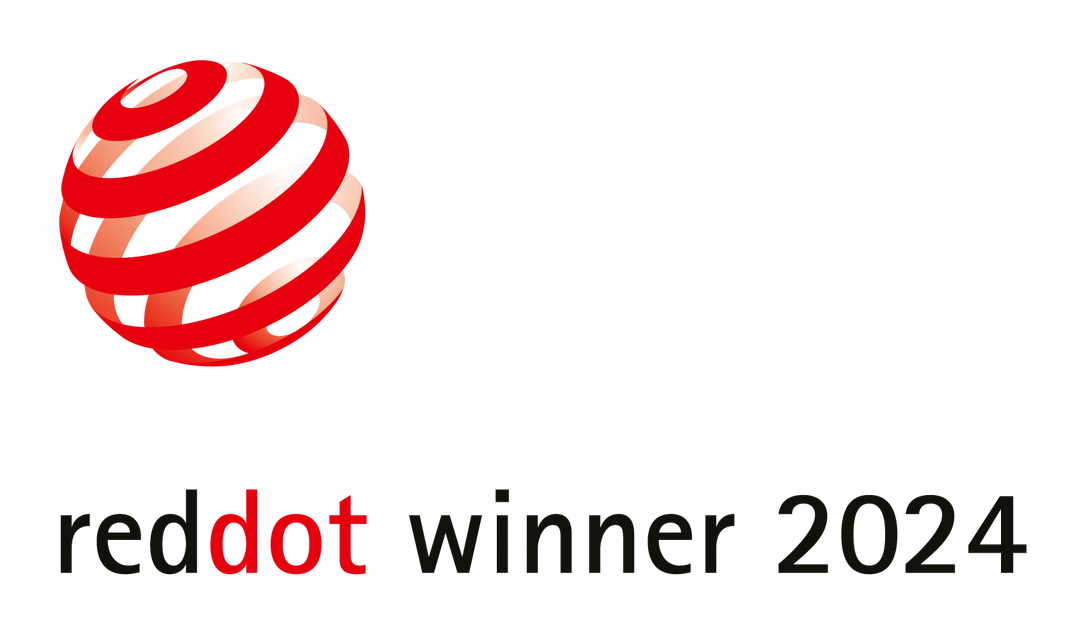Red Dot Winner 2024 award logo, dark
