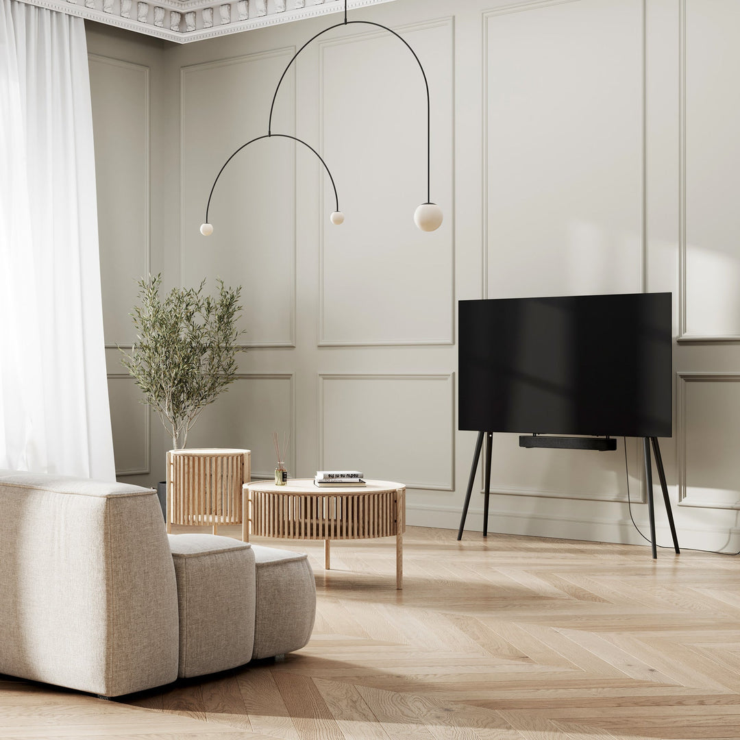 TV Stand - BIRCH XL / BLACK 55" - 77'' - JALG TV Stands