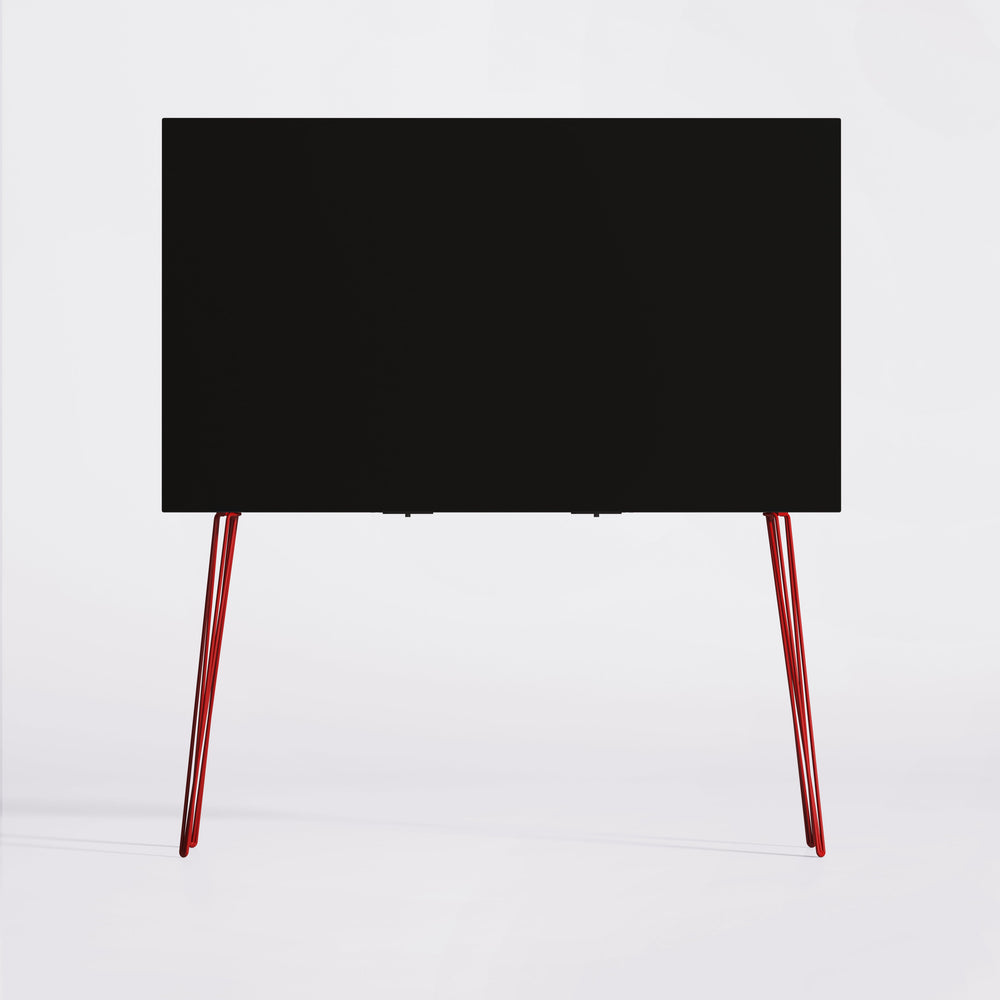 Hairpin / RED Easel design TV stand Scandinavian wood