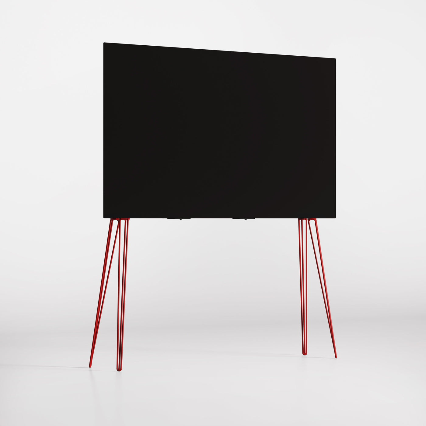 Hairpin / RED Easel design TV stand Scandinavian wood
