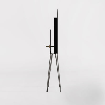 Hairpin / RAW STEEL Easel design TV stand Scandinavian wood